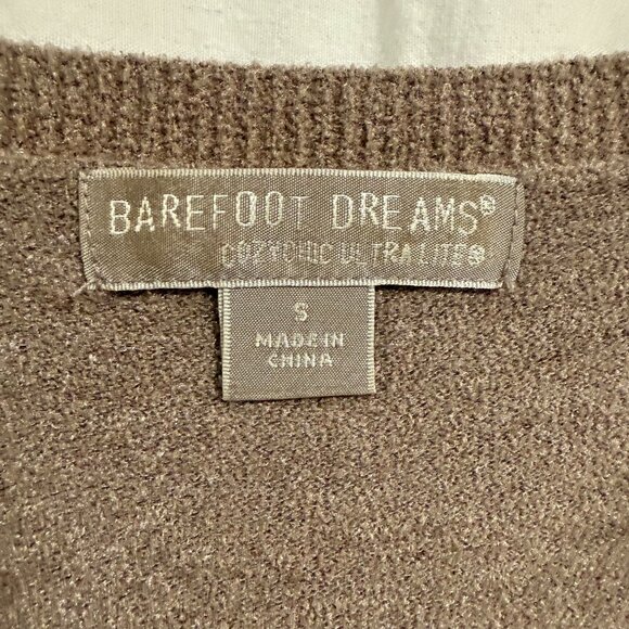 Barefoot Dreams Ultra Lite Slouchy Beach‎ Rock Taupe Pullover Top Size S - Picture 2 of 7